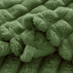 Velosso Super Chunky Waffle Plush Soft Blanket - Olive