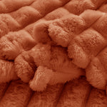 Velosso Super Chunky Waffle Plush Soft Blanket - Rust