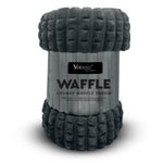 Velosso Super Chunky Waffle Plush Soft Blanket - Charcoal