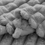 Velosso Super Chunky Waffle Plush Soft Blanket - Silver