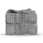 Velosso Super Chunky Waffle Plush Soft Blanket - Silver