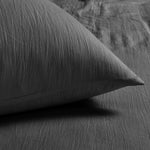 Velosso Washed Linen Look Charcoal Grey Fitted Sheet