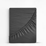 Velosso Washed Linen Look Charcoal Grey Fitted Sheet