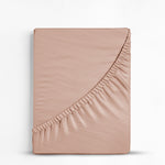 Velosso Washed Linen Look Pink Fitted Sheet