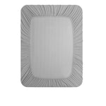 Velosso Washed Linen Look Silver Fitted Sheet