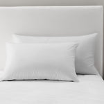 Velosso Washed Linen Look White Fitted Sheet