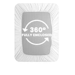 Velosso Washed Linen Look White Fitted Sheet