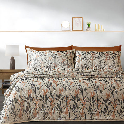 Velosso Wilder Natural Jaquard Luxury Bedspread Set