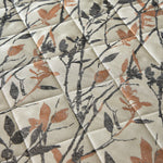 Velosso Luxury Wilder Natural Jacquard Leaves Trail Quilted Bedspread Set