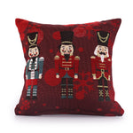Velosso Nutcracker Christmas Festive Chenille Filled Cushion