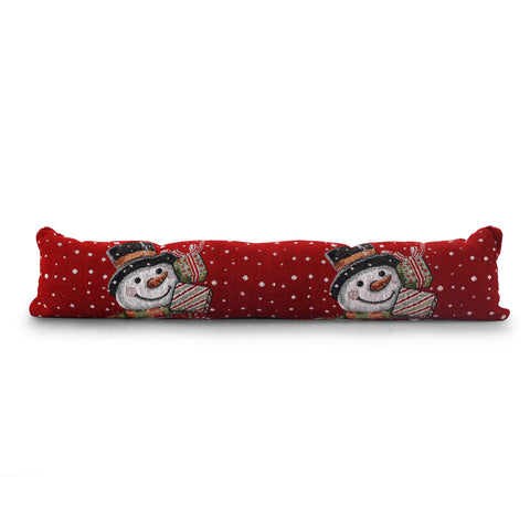 Velosso Snowman Presents Christmas Festive Chenille Draught Excluders