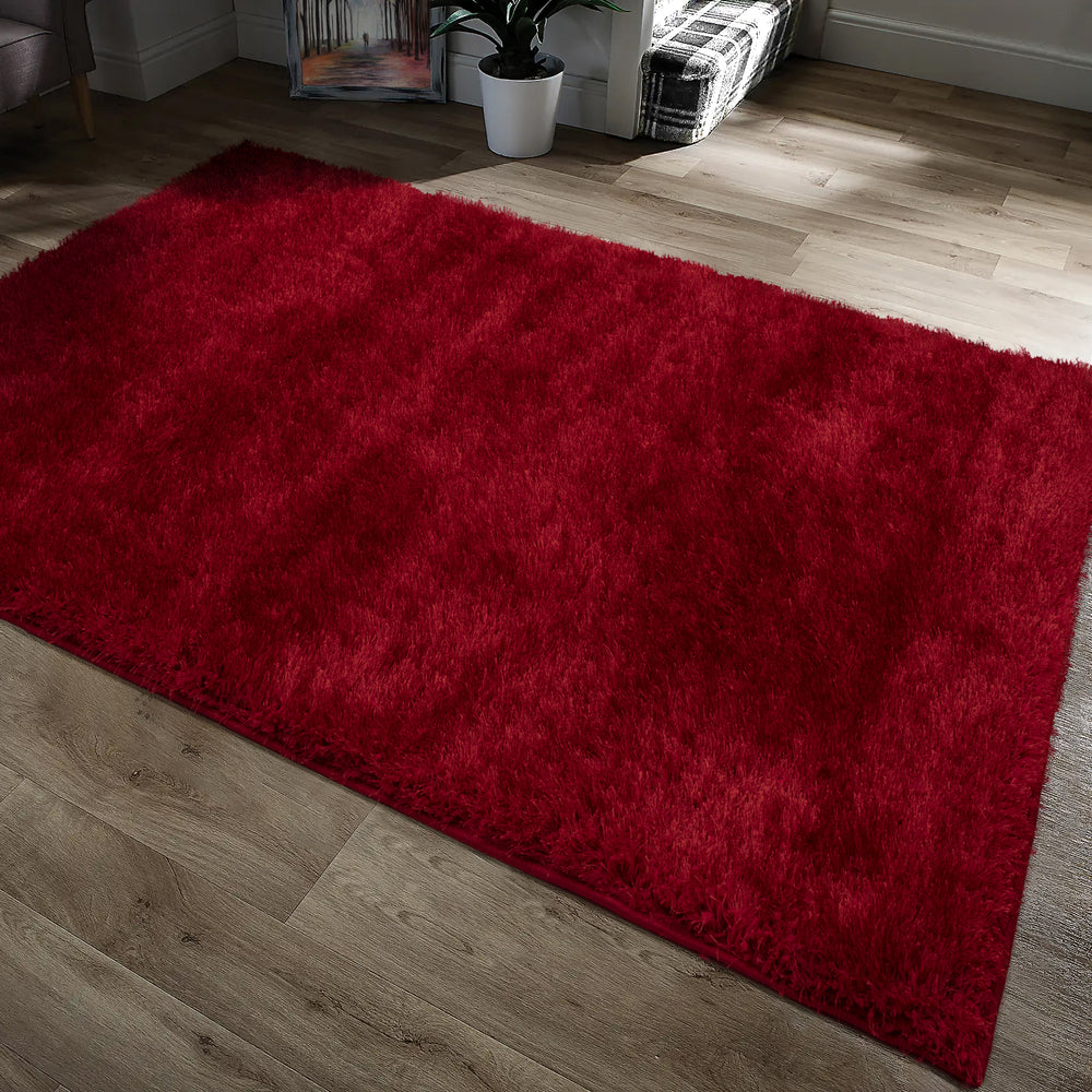 Home Republic Majestic Red Shaggy Floor Rug