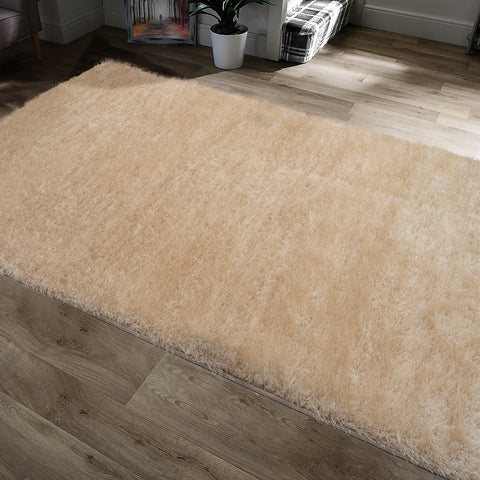 Home Republic Majestic Champagne Shaggy Floor Rug