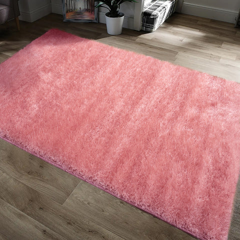 Home Republic Majestic Blush Pink Shaggy Floor Rug