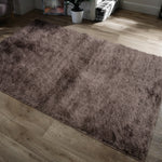 Home Republic Majestic Chocolate Brown Shaggy Floor Rug
