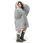 Velosso Alaska Faux Fur Grey Oversized Hoodie