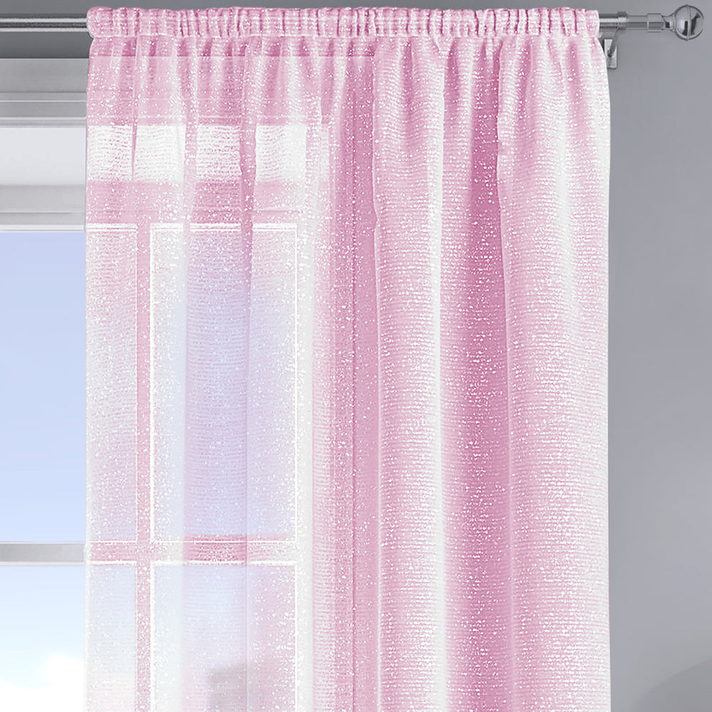Velosso Alessandria Sparkle Baby Pink Slot Top Voile Panel