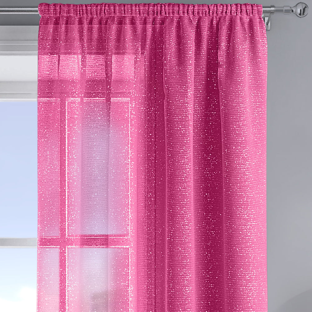 Velosso Alessandria Sparkle Hot Pink Slot Top Voile Panel