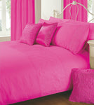 Velosso Alexis Floral Embossed Fuchsia Pink Duvet Cover & Pillowcase Set