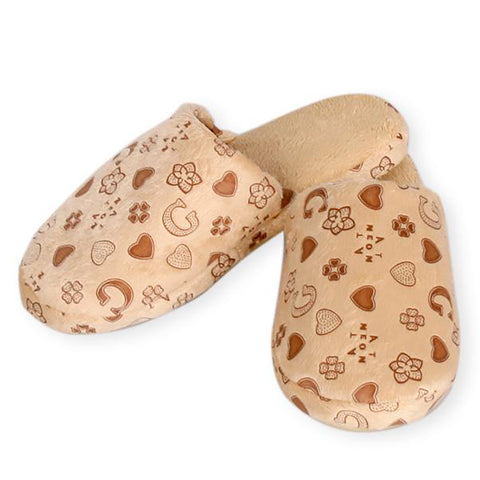 Velosso Beige Hearts Slippers