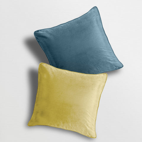 Velosso Luna Velvet Blue / Ochre Cushion Cover