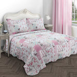 Velosso Boutique Floral Patchwork Pinsonic Bedspread Set