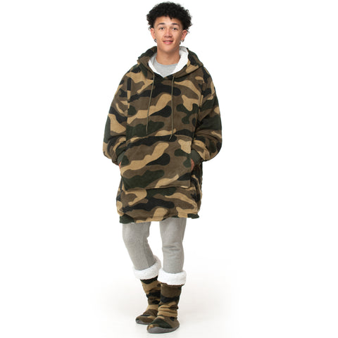 Velosso Camouflage Oversized Hoodie