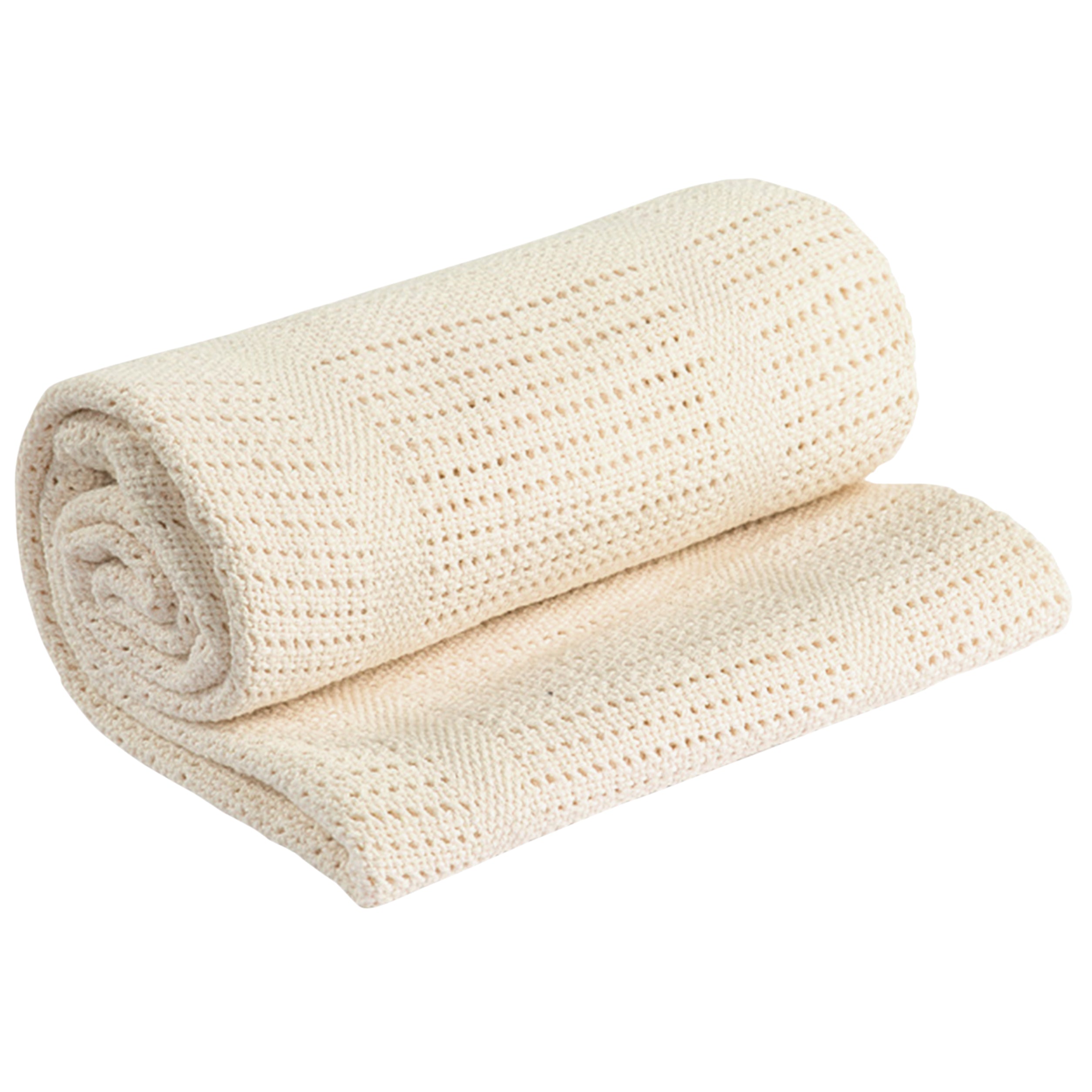 My Little World Cream Cellular Baby Blanket - Main Image