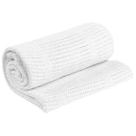 White Cellular Baby Blanket