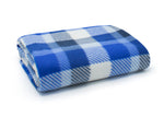Velosso Check Polar Fleece Blanket Blue