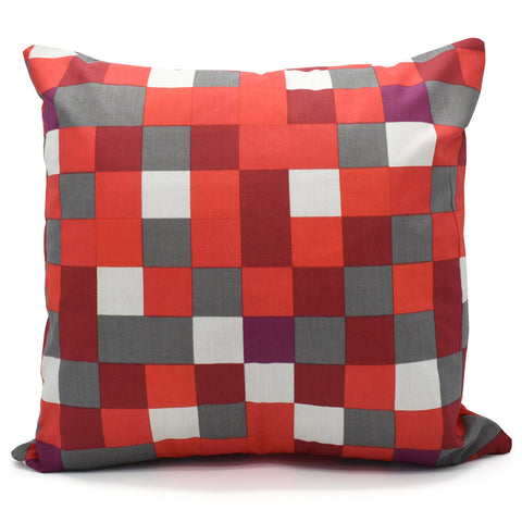 Velosso Chequered Red Cushion Cover