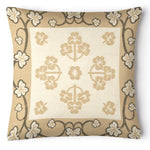 Ashley Mills Chenille Floral Cream Cushion Cover