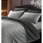 Velosso Silver Glitter Corduroy Teddy Fleece Duvet Set