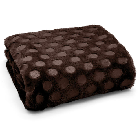 Velosso Cosmo Chocolate Faux Fur Throw