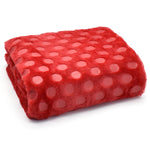 Velosso Cosmo Red Faux Fur Throw