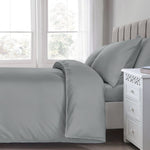 Sweet Dreams Cotton 200 Thread Count Percale Grey Duvet Cover