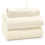 Cream 3-Piece Cot Bed Starter Set