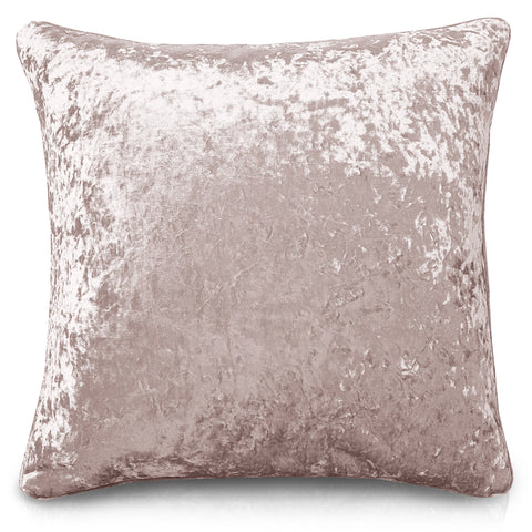 Intimates Plain Blush Pink Crushed Velvet Cushion Cover