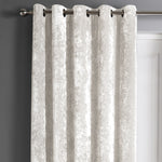 Intimates Crushed Velvet Cream Eyelet Door Curtain