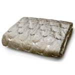 Intimates Luxury Beige Crushed Velvet Sparkle Sequins Throw