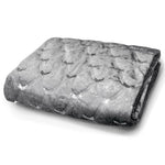 Intimates Luxury Crushed Velvet Sparkle Sequins Silver Throw