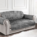 Intimates Luxury Silver Crushed Velvet Sofa Protector