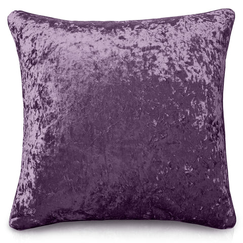 Intimates Plain Crushed Velvet Mauve Cushion Cover