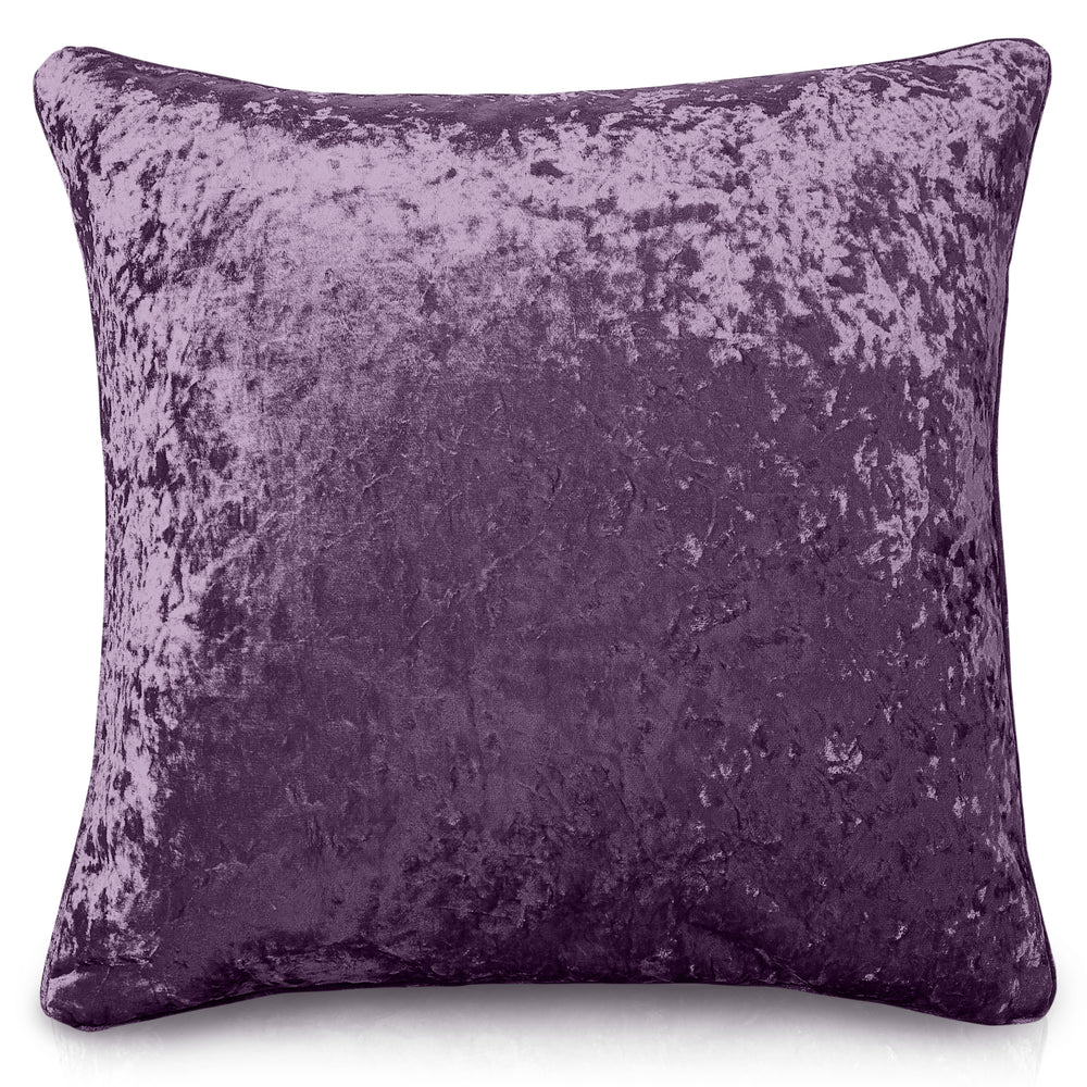 Intimates Plain Crushed Velvet Mauve Cushion Cover