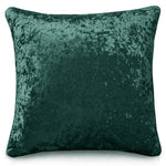 Intimates Plain Crushed Velvet Emerald Green Cushion Cover