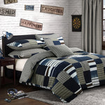 Velosso Denim Patchwork Duvet Cover & Pillowcase Set