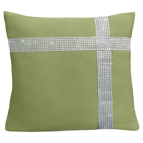 Velosso Diamante Cross Green Cushion Cover