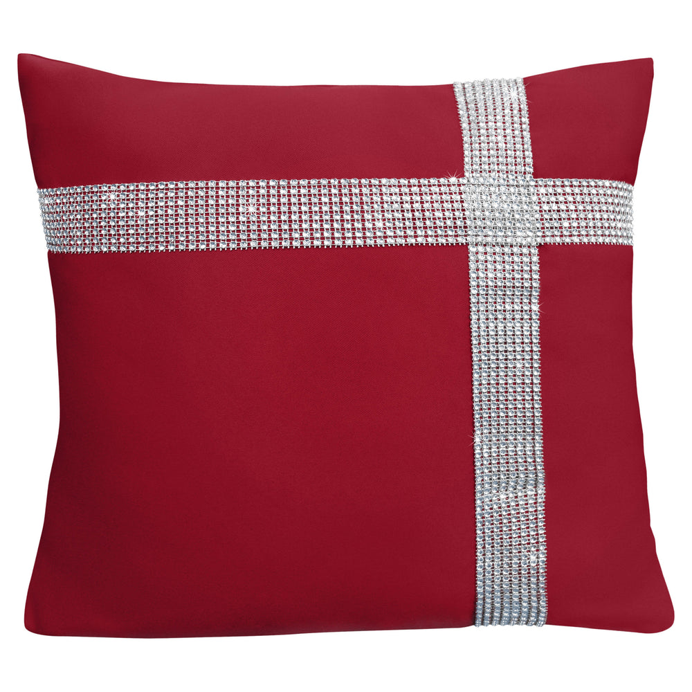 Velosso Diamante Cross Red Cushion Cover