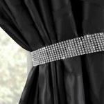 Intimates Sparkle Diamante Strip Silver Tiebacks