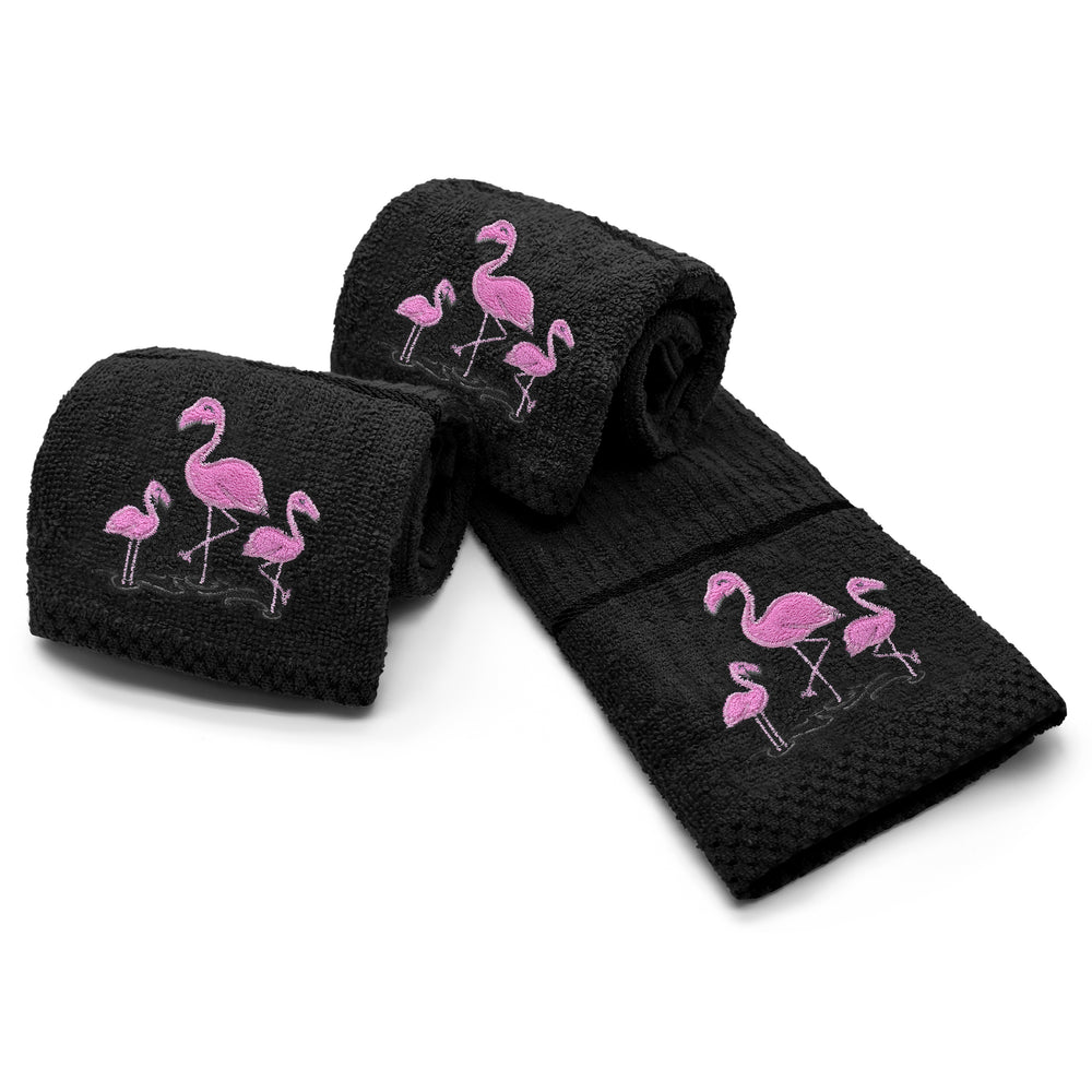 Kitchen Trends Black Flamingo Tea Towel